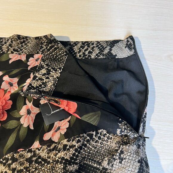 NWT INC International Concepts 20W Plus Floral Snake Print Lined Flowy Skirt - Picture 8 of 11
